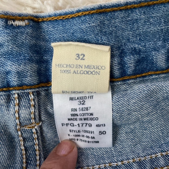 FADED GLORY BLUE JEAN SHORTS 32 - Picture 5 of 5